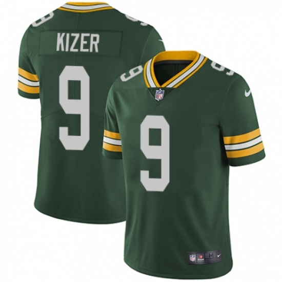 Men's Nike Green Bay Packers 9 DeShone Kizer Green Team Color Vapor Untouchable Limited Player NFL Jersey