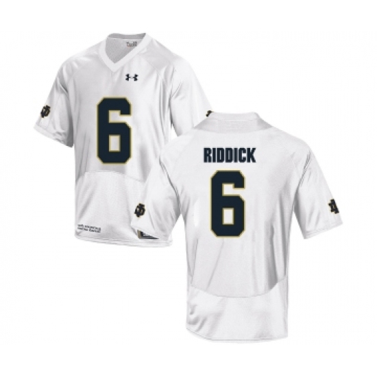 Notre Dame Fighting Irish 6 Theo Riddick White College Football Jersey