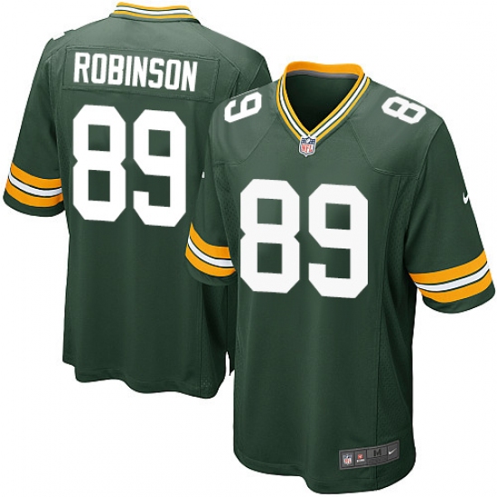 Men's Nike Green Bay Packers 89 Dave Robinson Game Green Team Color NFL Jersey