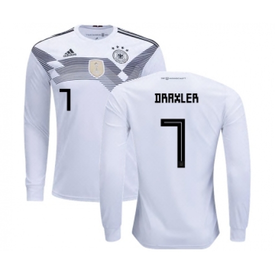 Germany 7 Draxler Home Long Sleeves Kid Soccer Country Jersey