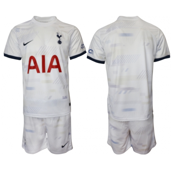 Men's Tottenham Hotspur Blank 2023-24 White Home Soccer Jersey