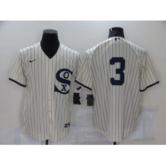 Men's Chicago White Sox 3 Harold Baines Cream Game 2021 Field of Dreams Jersey