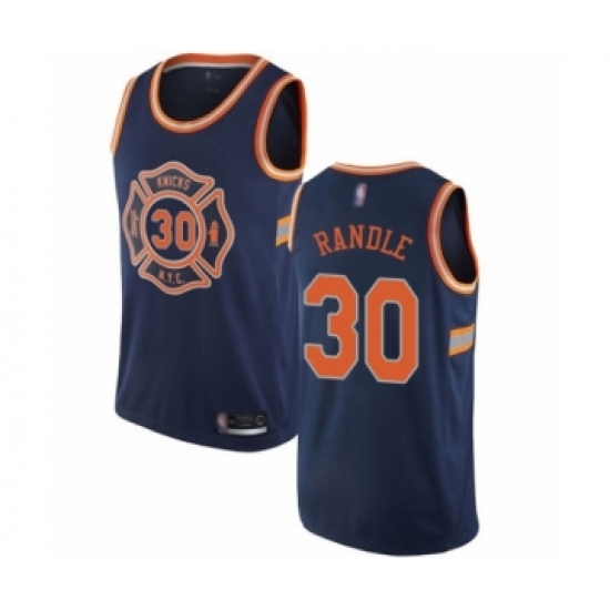 Women's New York Knicks 30 Julius Randle Swingman Navy Blue Basketball Jersey - City Edition