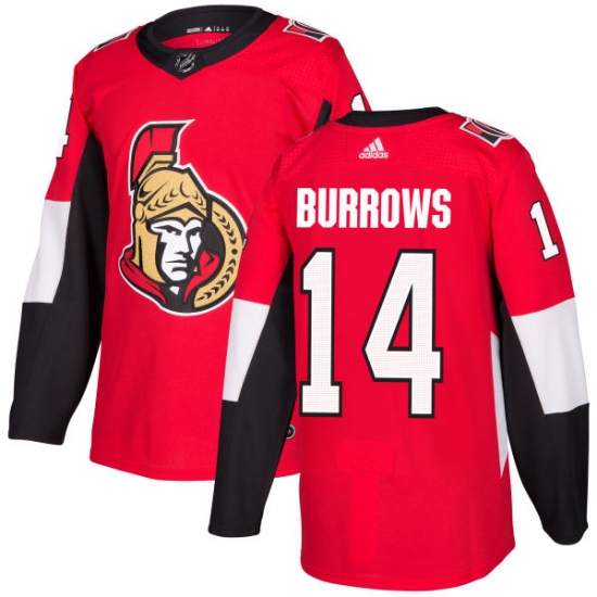 Men's Adidas Ottawa Senators 14 Alexandre Burrows Premier Red Home NHL Jersey