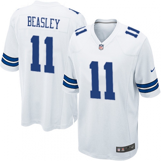 Men's Nike Dallas Cowboys 11 Cole Beasley Game White NFL Jersey