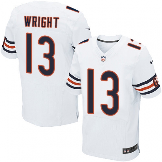 Men's Nike Chicago Bears 13 Kendall Wright Elite White NFL Jersey