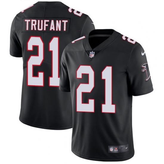 Youth Nike Atlanta Falcons 21 Desmond Trufant Black Alternate Vapor Untouchable Limited Player NFL Jersey