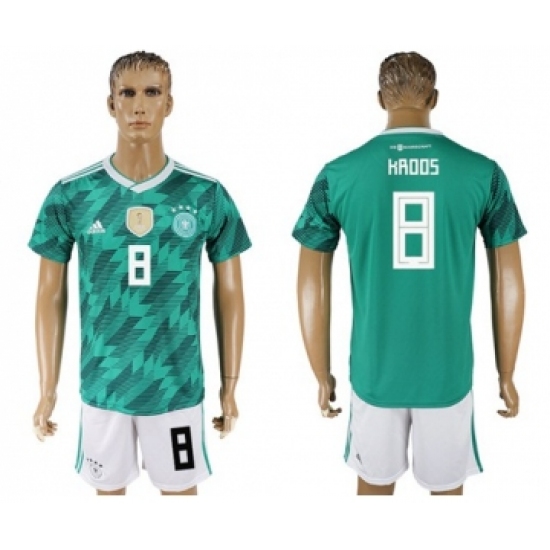 Germany 8 Kroos Away Soccer Country Jersey