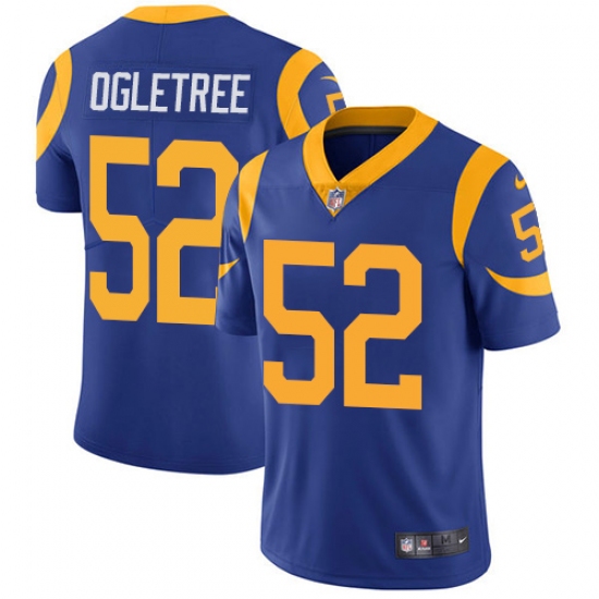 Men's Nike Los Angeles Rams 52 Alec Ogletree Royal Blue Alternate Vapor Untouchable Limited Player NFL Jersey