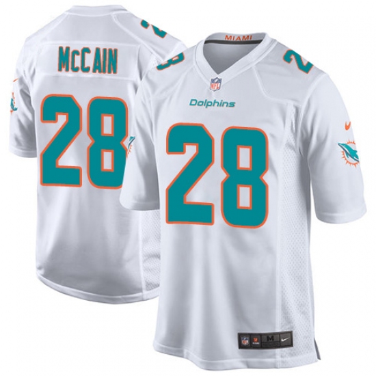 Men's Nike Miami Dolphins 28 Bobby McCain Game White NFL Jersey