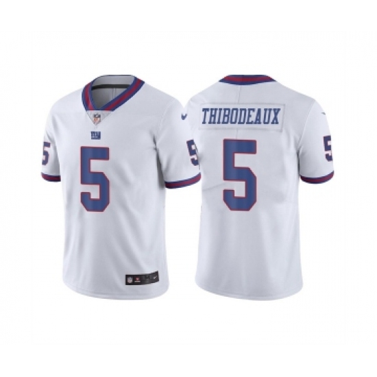 Men's New York Giants 5 Kayvon Thibodeaux White Vapor Untouchable Limited Stitched Jersey