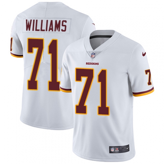 Youth Nike Washington Redskins 71 Trent Williams White Vapor Untouchable Limited Player NFL Jersey