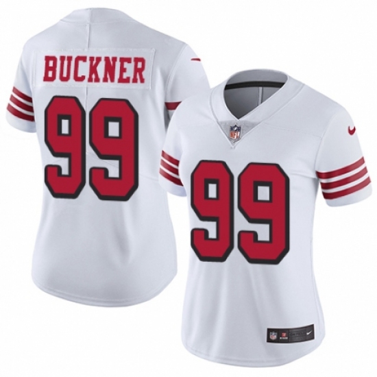Women's Nike San Francisco 49ers 99 DeForest Buckner Limited White Rush Vapor Untouchable NFL Jersey