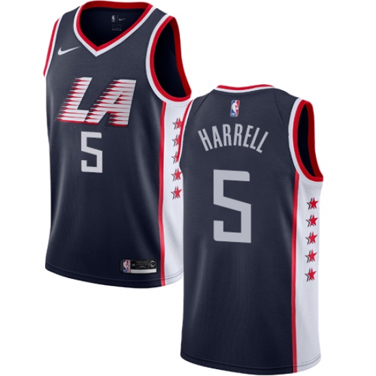 Youth Nike Los Angeles Clippers 5 Montrezl Harrell Swingman Navy Blue NBA Jersey - City Edition