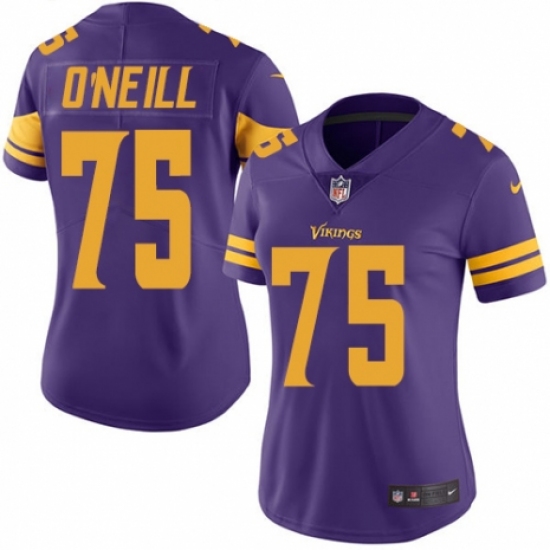 Women's Nike Minnesota Vikings 75 Brian O'Neill Limited Purple Rush Vapor Untouchable NFL Jersey
