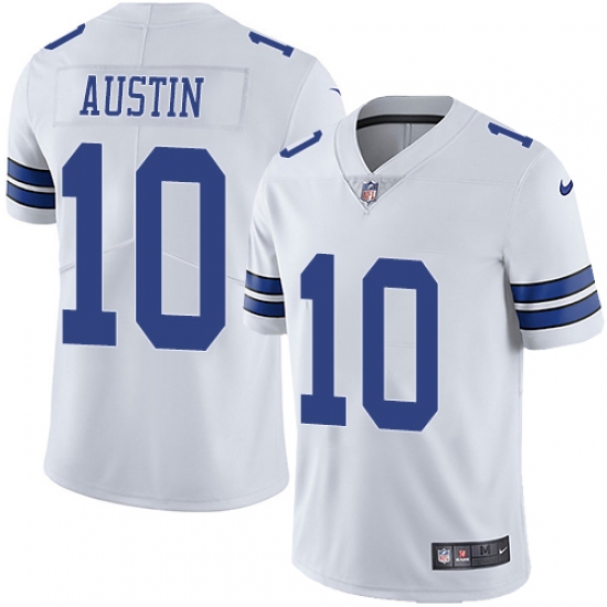 Men's Nike Dallas Cowboys 10 Tavon Austin White Vapor Untouchable Limited Player NFL Jersey