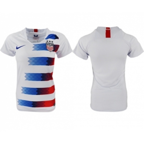 Women's USA Blank Home Soccer Country Jersey