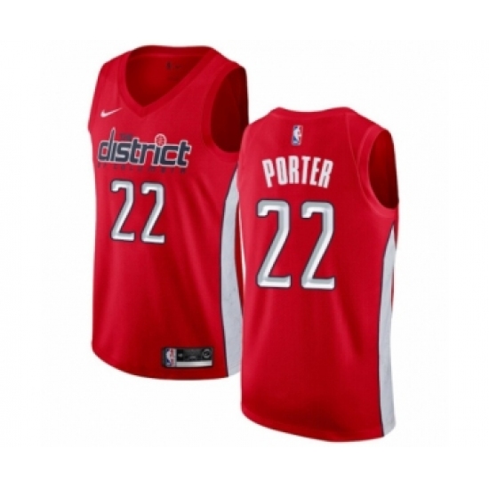Men's Nike Washington Wizards 22 Otto Porter Red Swingman Jersey - Earned Edition