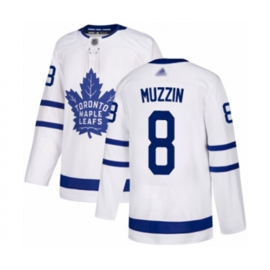 Men's Toronto Maple Leafs 8 Jake Muzzin Authentic White Away Hockey Jersey