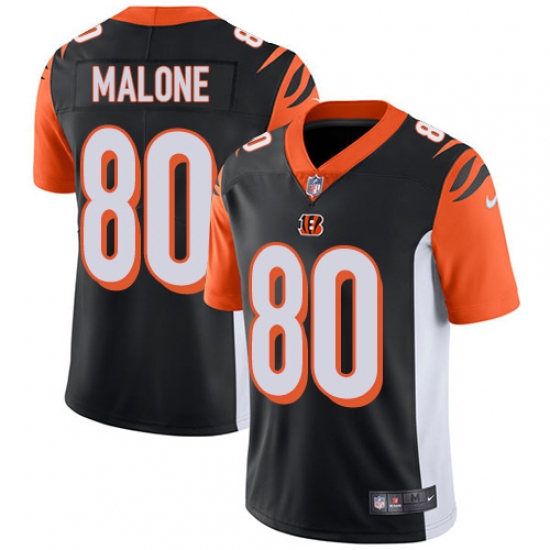 Men's Nike Cincinnati Bengals 80 Josh Malone Vapor Untouchable Limited Black Team Color NFL Jersey