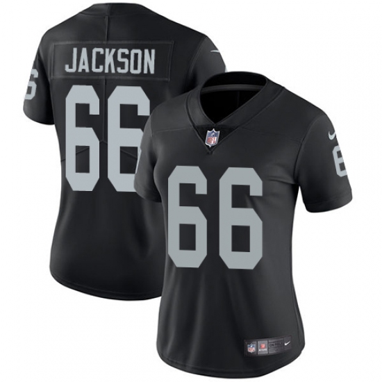 Women's Nike Oakland Raiders 66 Gabe Jackson Elite Black Team Color NFL Jersey