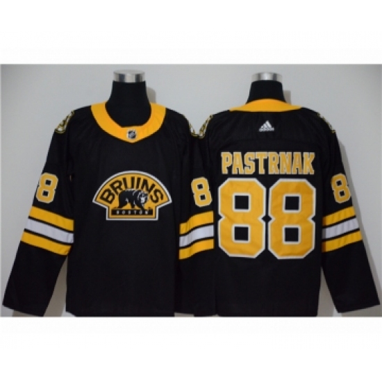 Men's Boston Bruins 88 David Pastrnak Black Stitched Hockey Adidas Jersey