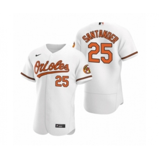 Men's Baltimore Orioles 25 Anthony Santander Nike White Authentic 2020 Home Jersey