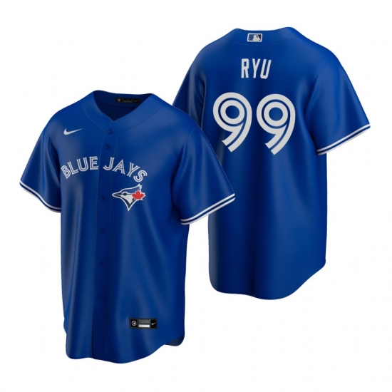 Men's Nike Toronto Blue Jays 99 Hyun-Jin Ryu Royal Alternate Stitched Baseball Jersey
