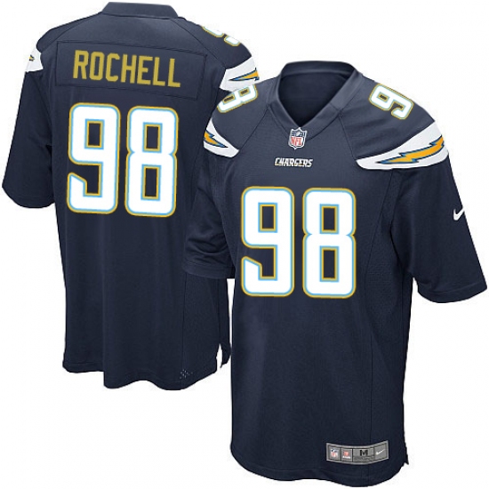 Men's Nike Los Angeles Chargers 98 Isaac Rochell Game Navy Blue Team Color NFL Jersey