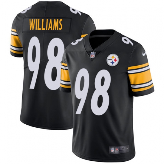 Youth Nike Pittsburgh Steelers 98 Vince Williams Black Team Color Vapor Untouchable Limited Player NFL Jersey