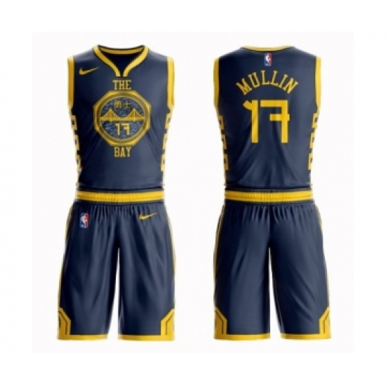 Youth Nike Golden State Warriors 17 Chris Mullin Swingman Navy Blue NBA Suit Jersey - City Edition