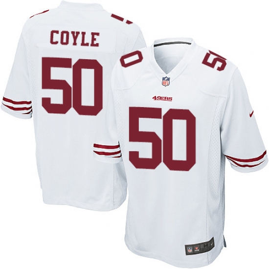 Men's Nike San Francisco 49ers 50 Brock Coyle Game White NFL Jersey