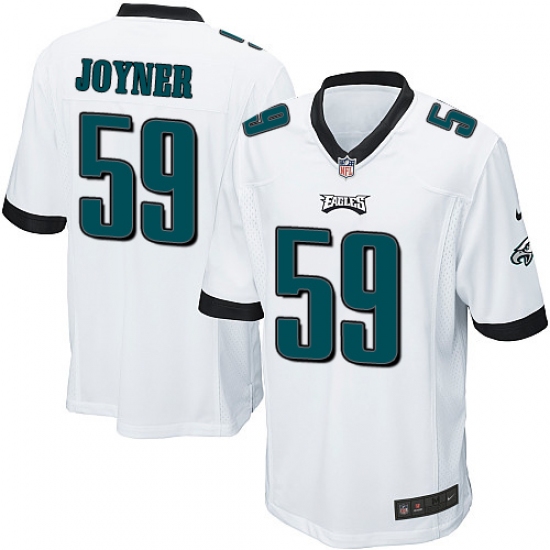 Men's Nike Philadelphia Eagles 59 Seth Joyner Game White NFL Jersey