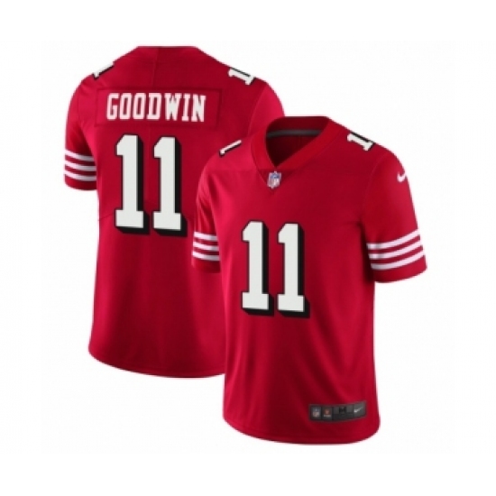 Men's San Francisco 49ers 11 Marquise Goodwin Limited Red Rush Vapor Untouchable Football Jerseys