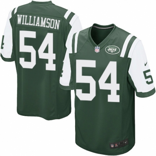 Men's Nike New York Jets 54 Avery Williamson Game Green Team Color NFL Jersey