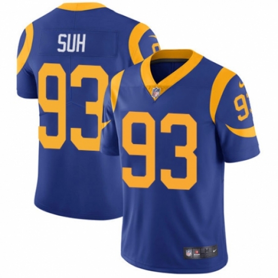 Youth Nike Los Angeles Rams 93 Ndamukong Suh Royal Blue Alternate Vapor Untouchable Limited Player NFL Jersey