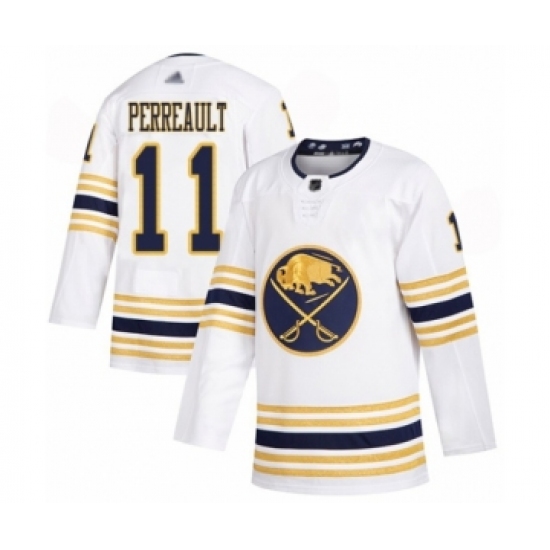 Youth Buffalo Sabres 11 Gilbert Perreault Authentic White 50th Season Hockey Jersey