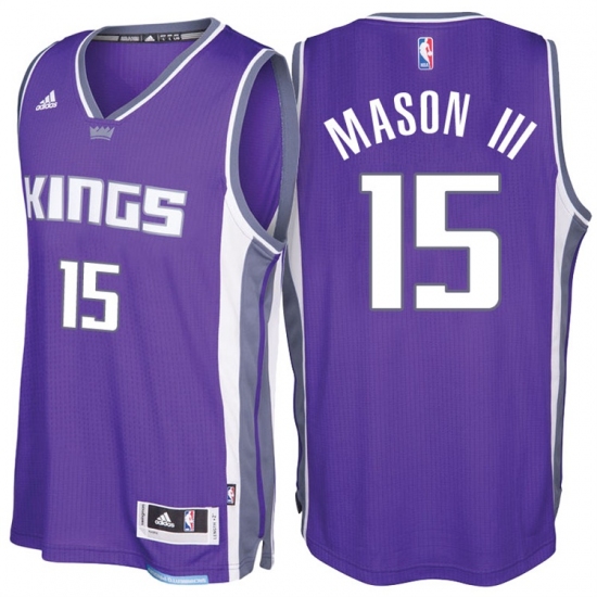 Sacramento Kings 15 Frank Mason III Road Purple New Swingman Stitched NBA Jersey