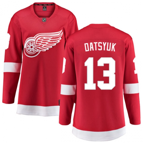 Women's Detroit Red Wings 13 Pavel Datsyuk Fanatics Branded Red Home Breakaway NHL Jersey