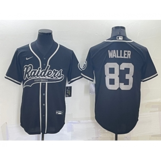 Men's Las Vegas Raiders 83 Darren Waller Black Stitched MLB Cool Base Nike Baseball Jersey