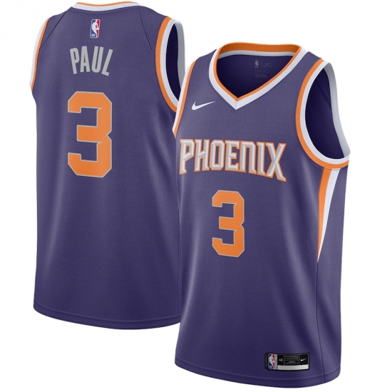 Men's Phoenix Suns 3 Chris Paul Nike Purple 2020-21 Swingman Jersey
