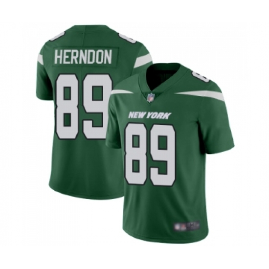 Youth New York Jets 89 Chris Herndon Green Team Color Vapor Untouchable Limited Player Football Jersey