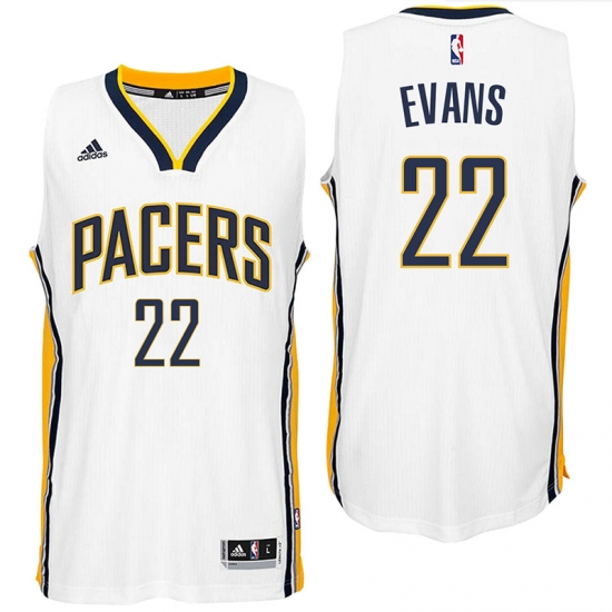 Indiana Pacers 22 Jeremy Evans 2016 Home White New Swingman Jersey