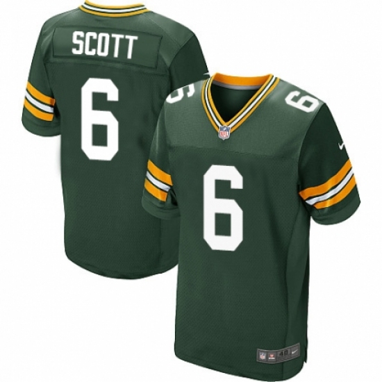 Men's Nike Green Bay Packers 6 JK Scott Elite Green Team Color NFL Jersey