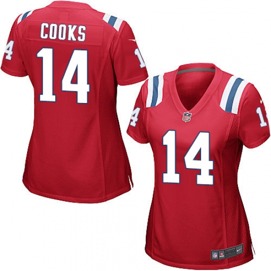 Women's Nike New England Patriots 14 Brandin Cooks Game Red Alternate NFL Jersey