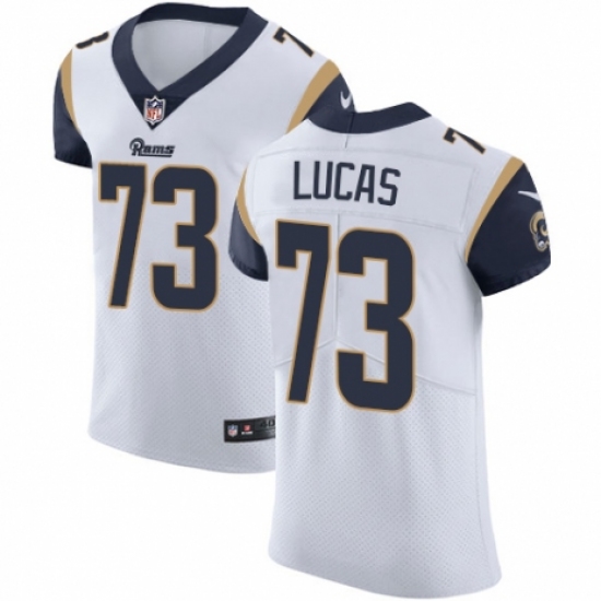 Men's Nike Los Angeles Rams 73 Cornelius Lucas White Vapor Untouchable Elite Player NFL Jersey