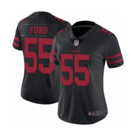 Women's San Francisco 49ers 55 Dee Ford Black Vapor Untouchable Limited Player Football Jersey