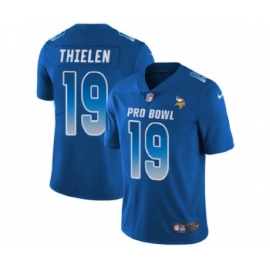 Men's Nike Minnesota Vikings 19 Adam Thielen Limited Royal Blue NFC 2019 Pro Bowl NFL Jersey