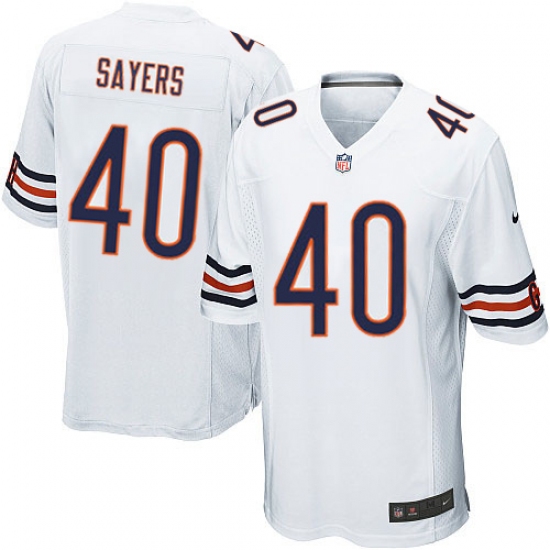 Men's Nike Chicago Bears 40 Gale Sayers Game White NFL Jersey