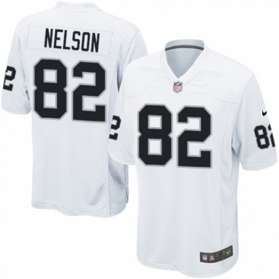 Men's Nike Oakland Raiders 82 Jordy Nelson Game White NFL Jersey